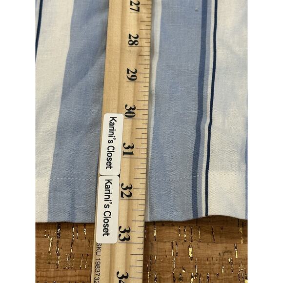 GAP Linen Blend Camp Shirt Striped Short Sleeve Button Up Casual XXL Summer - Picture 7 of 8